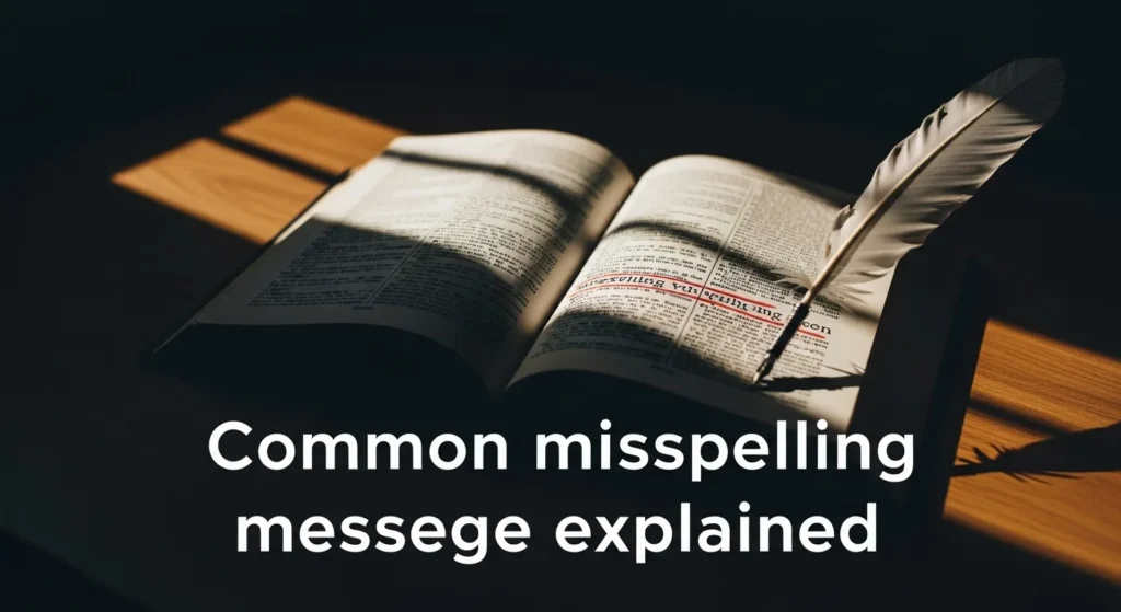 Common misspelling messege explained
