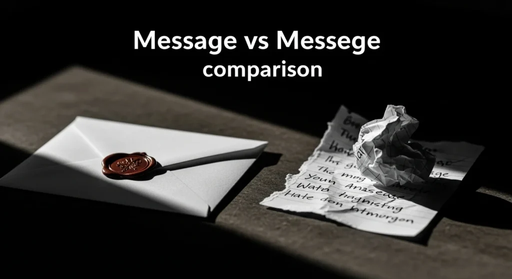 Message vs messege comparison
