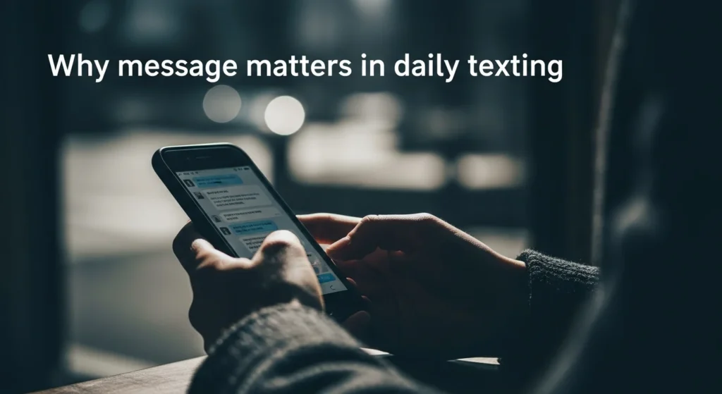 Why message matters in daily texting