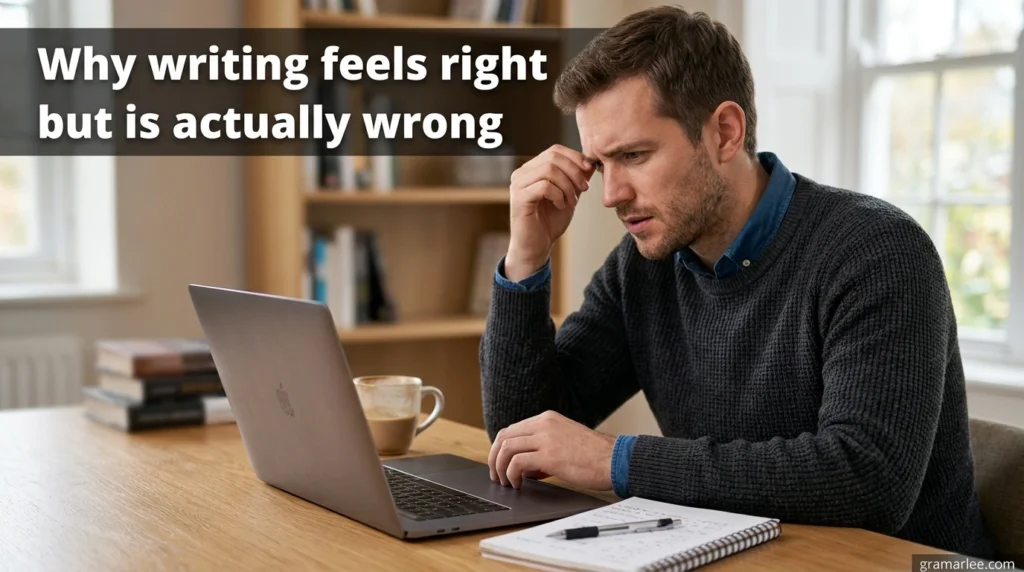 Why writting feels right but is actually wrong