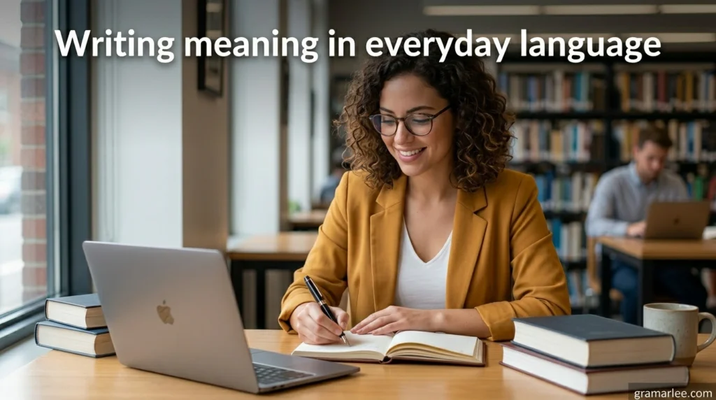 Writing meaning in everyday language