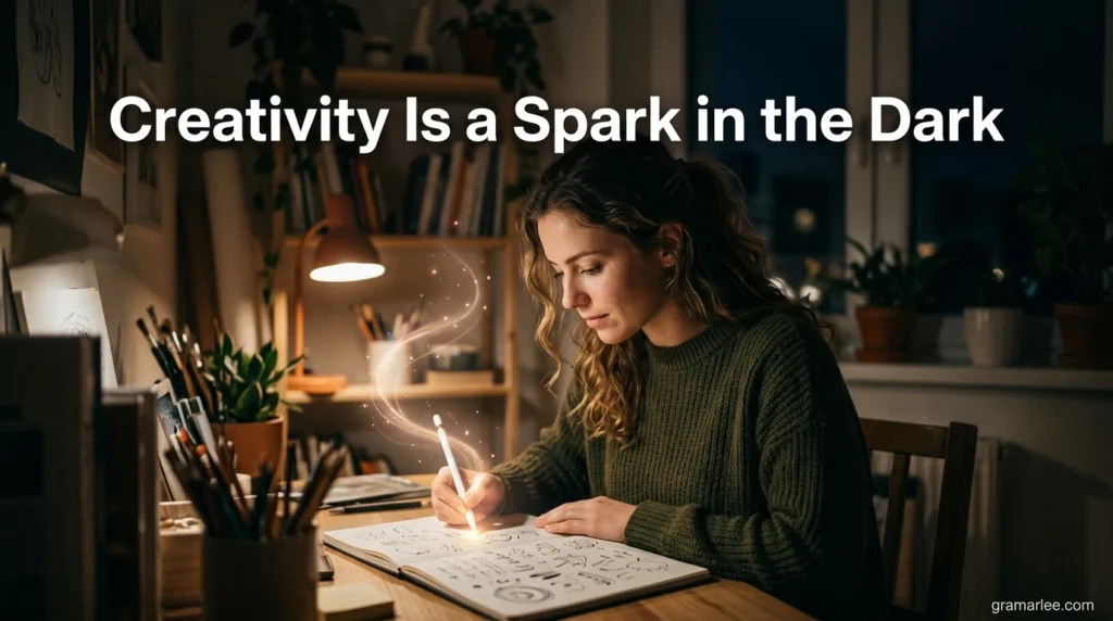 Creativity Is a Spark in the Dark