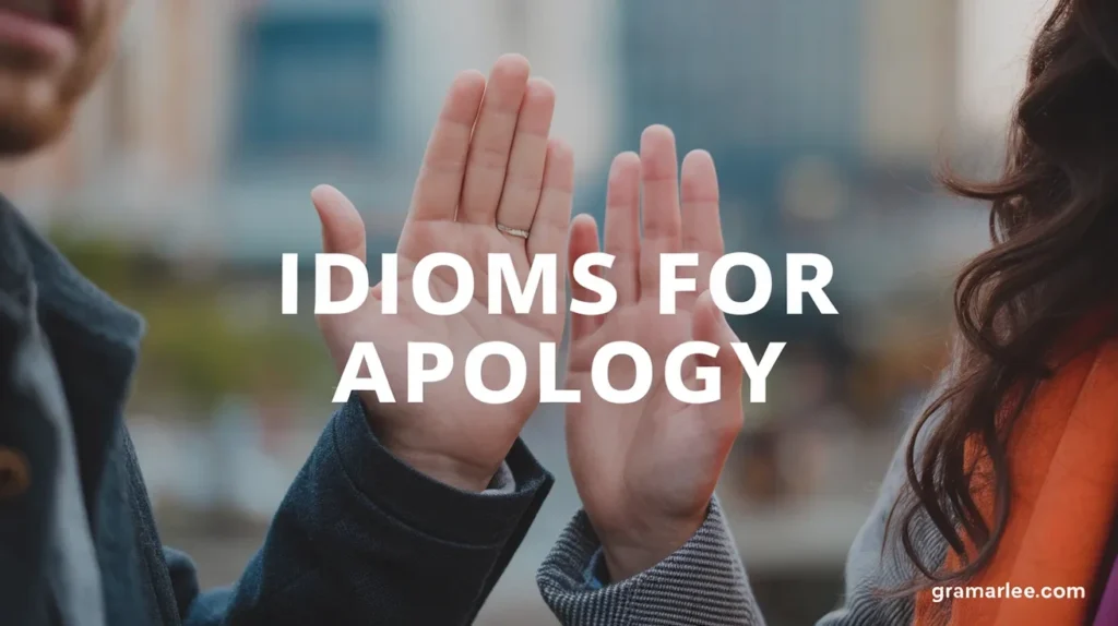 Idioms for Apology
