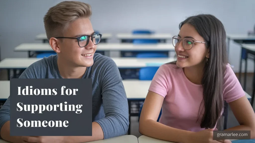 Idioms for Supporting Someone
