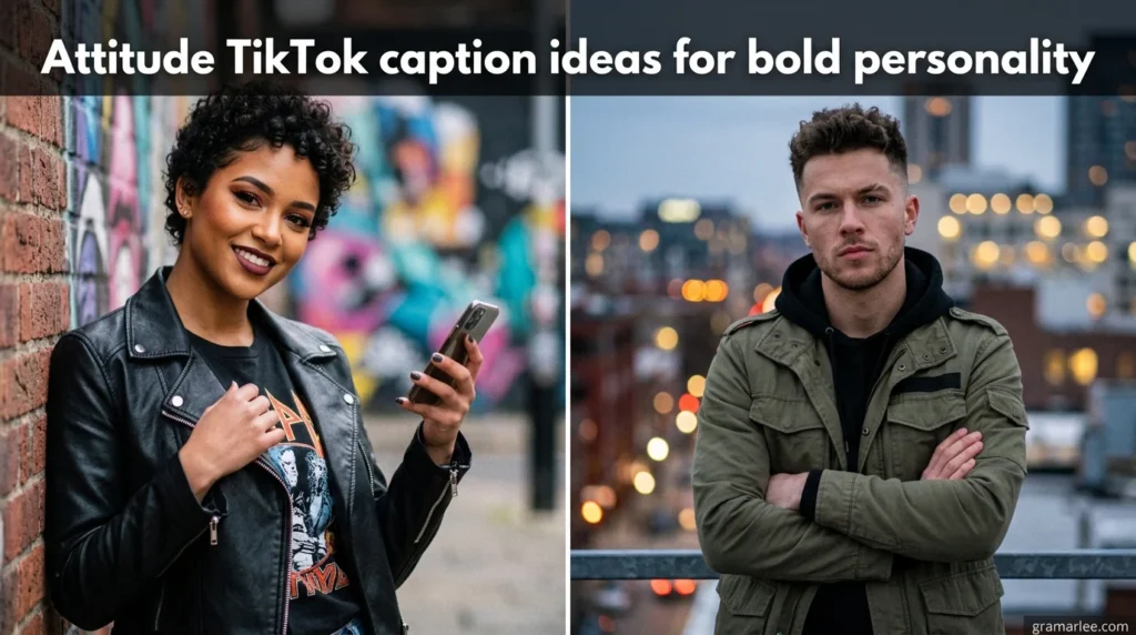Attitude TikTok caption ideas for bold personality