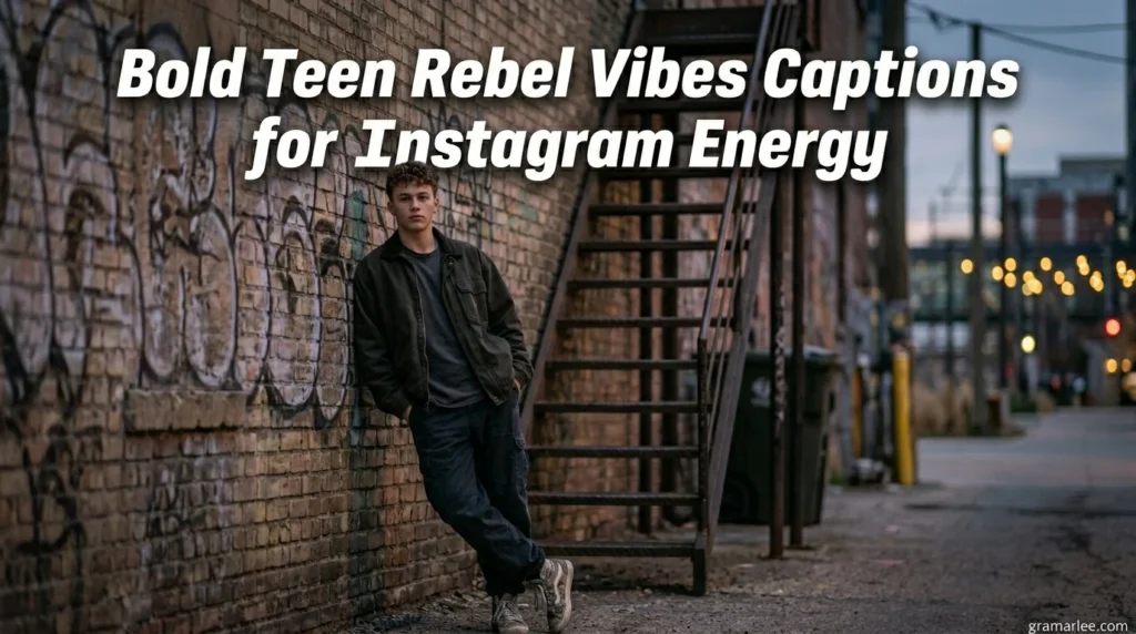 Bold Teen Rebel Vibes Captions for Instagram Energy
