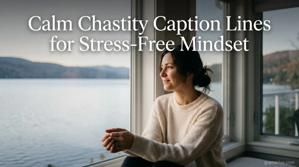 Calm Chastity Caption Lines for Stress-Free Mindset