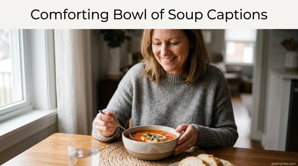 Comforting Bowl of Soup Captions