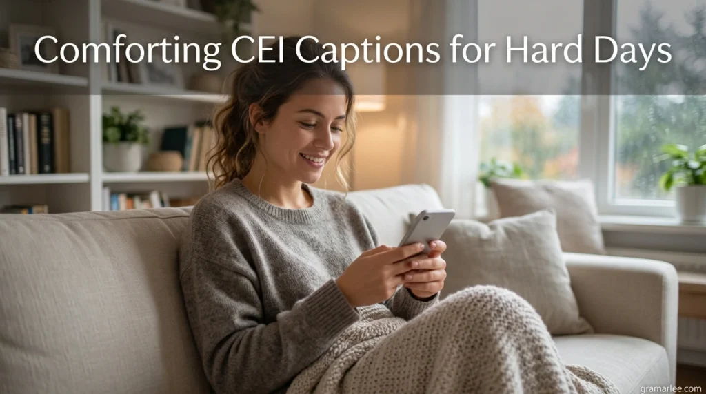 Comforting CEI Captions for Hard Days
