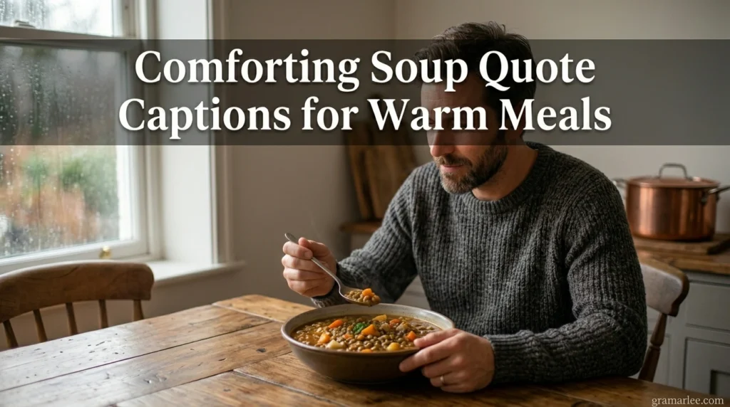 Comforting Soup Quote Captions for Warm Meals