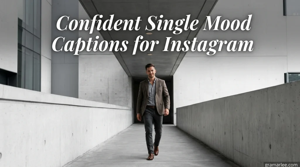 Confident Single Mood Captions for Instagram