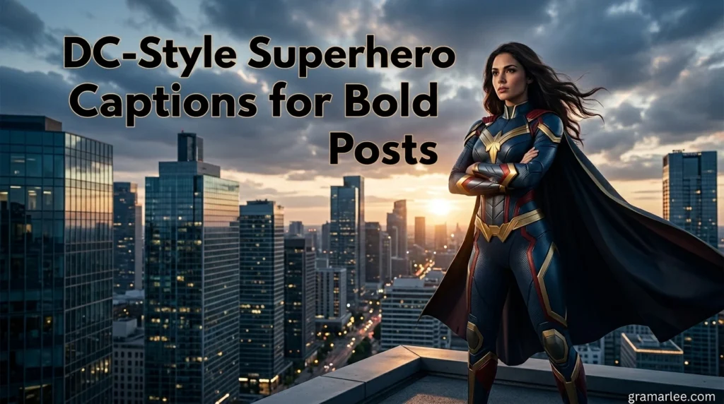 DC-Style Superhero Captions for Bold Posts