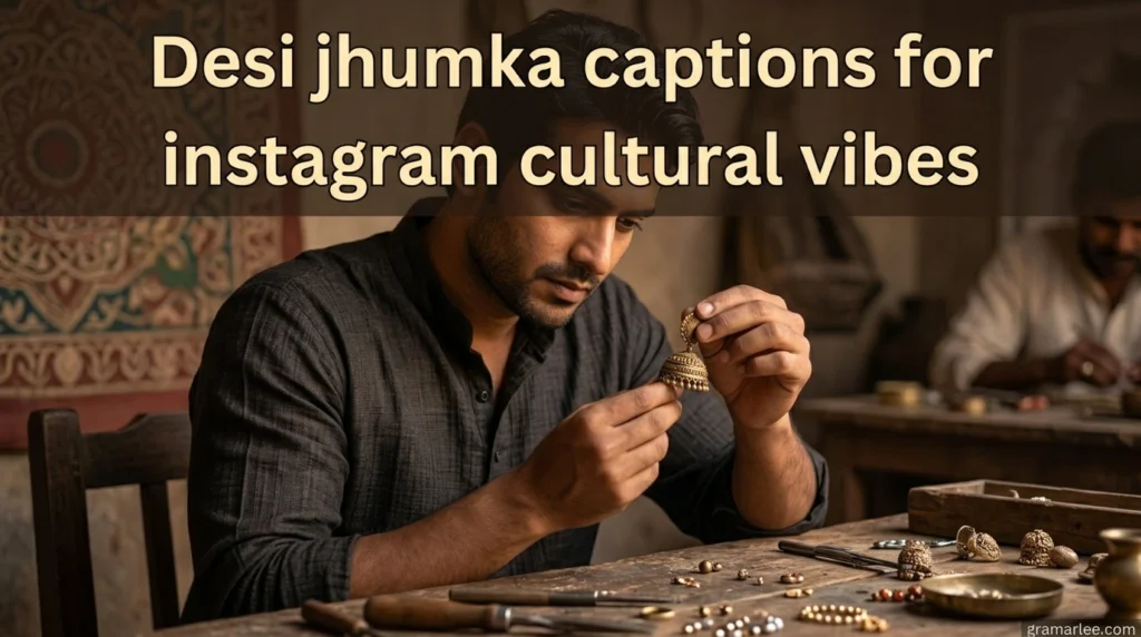 Desi jhumka captions for instagram cultural vibes