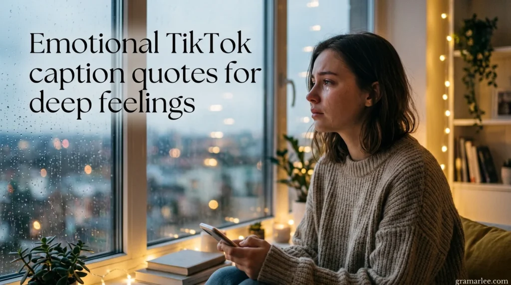 Emotional TikTok caption quotes for deep feelings