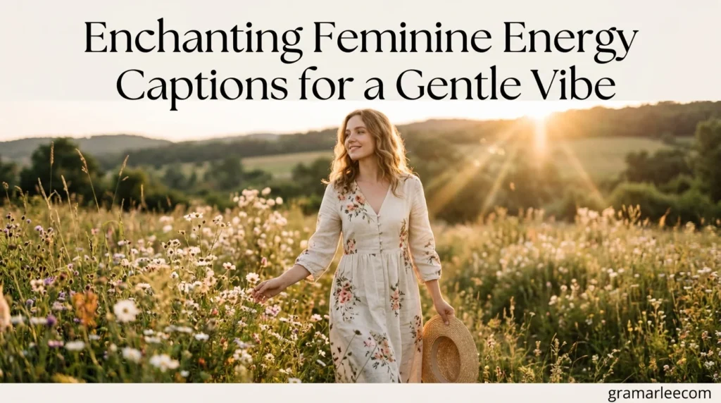 Enchanting Feminine Energy Captions for a Gentle Vibe
