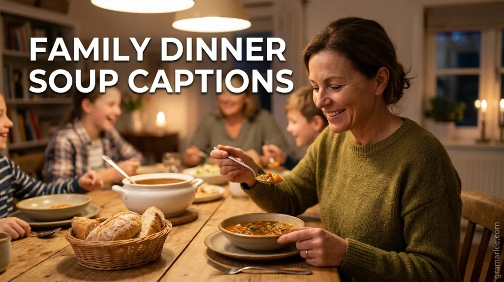 Family Dinner Soup Captions