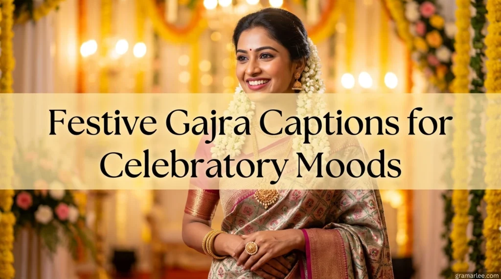 Festive Gajra Captions for Celebratory Moods