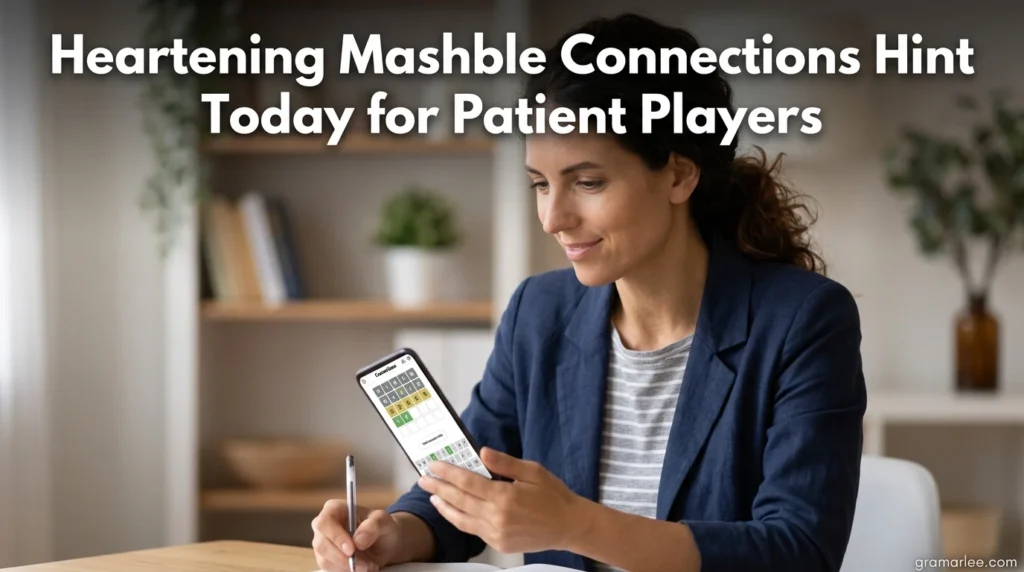 Heartening Mashble Connections Hint Today for Patient Players