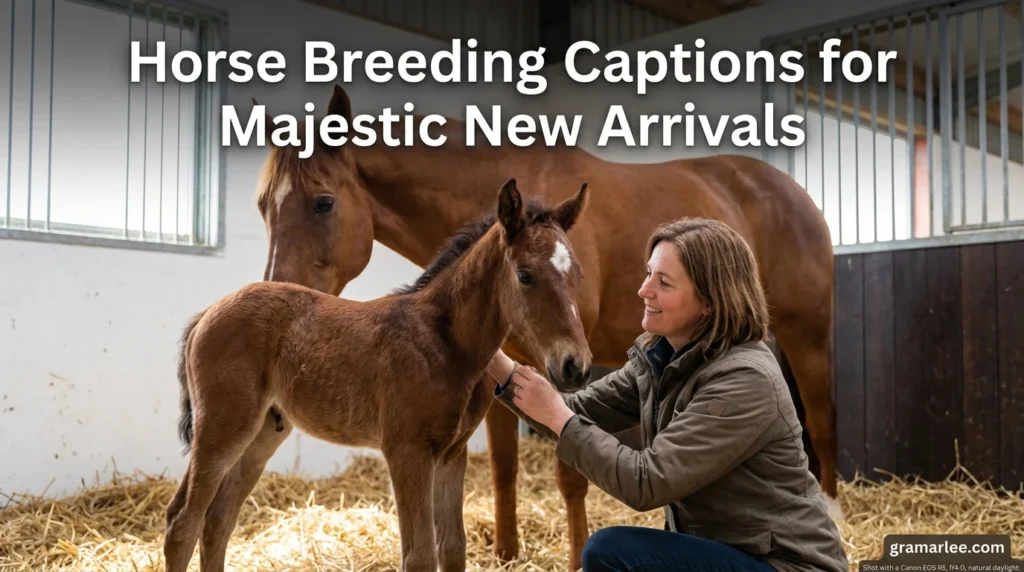 Horse Breeding Captions for Majestic New Arrivals