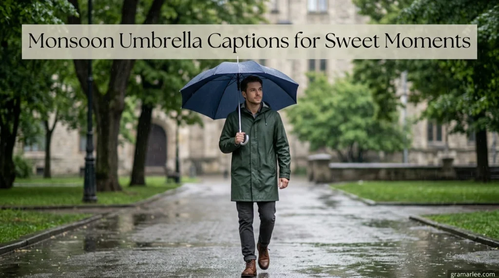 Monsoon Umbrella Captions for Sweet Moments
