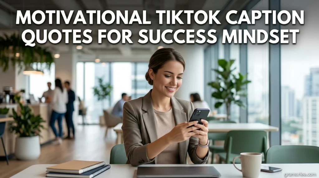 Motivational TikTok caption quotes for success mindset