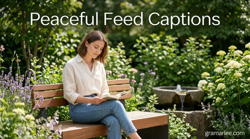 Peaceful Feed Captions
