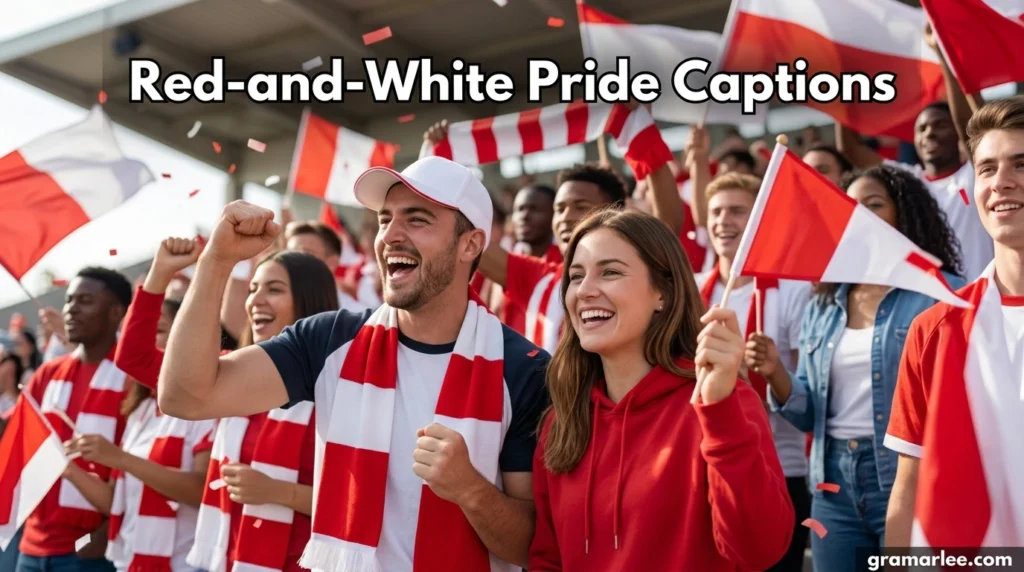 Red-and-White Pride Captions