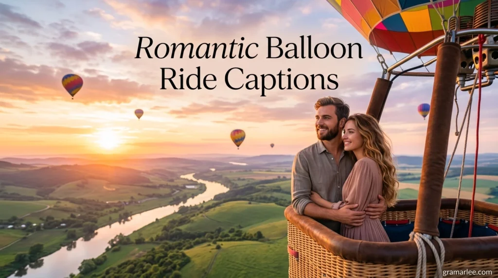 Romantic Balloon Ride Captions