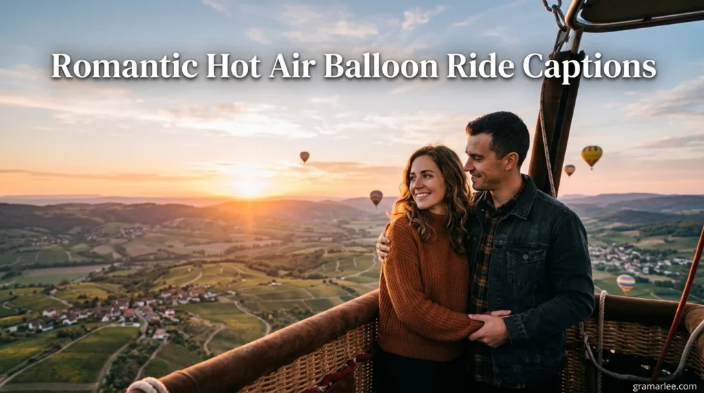 Romantic Hot Air Balloon Ride Captions