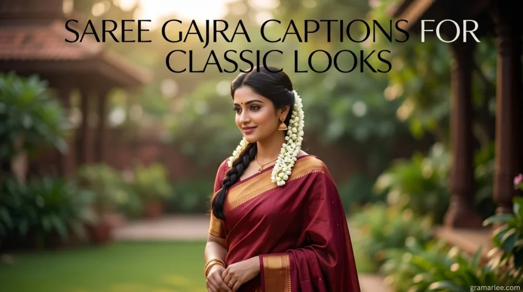 Saree Gajra Captions for Classic Looks