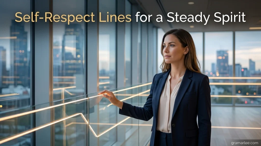 Self-Respect Lines for a Steady Spirit
