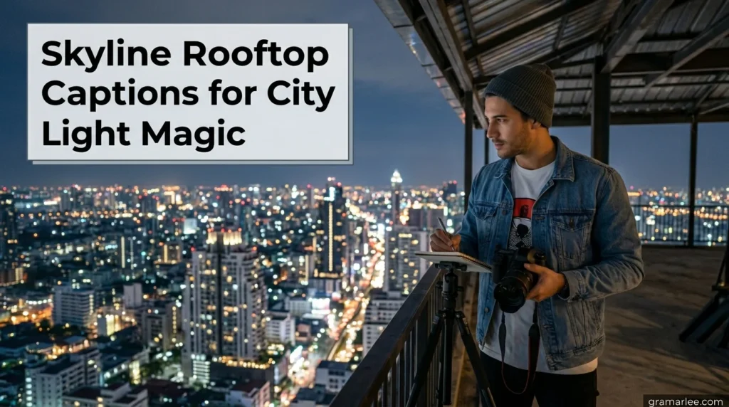 Skyline Rooftop Captions for City Light Magic