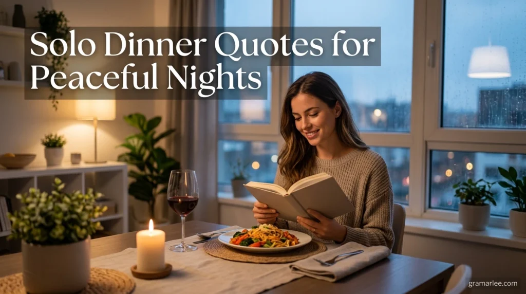 Solo Dinner Quotes for Peaceful Nights