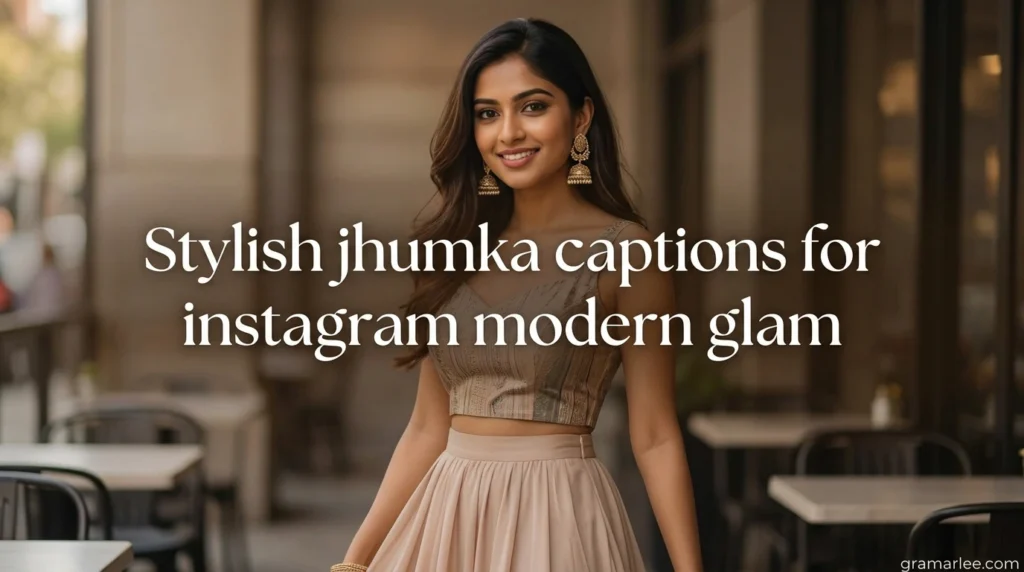 Stylish jhumka captions for instagram modern glam