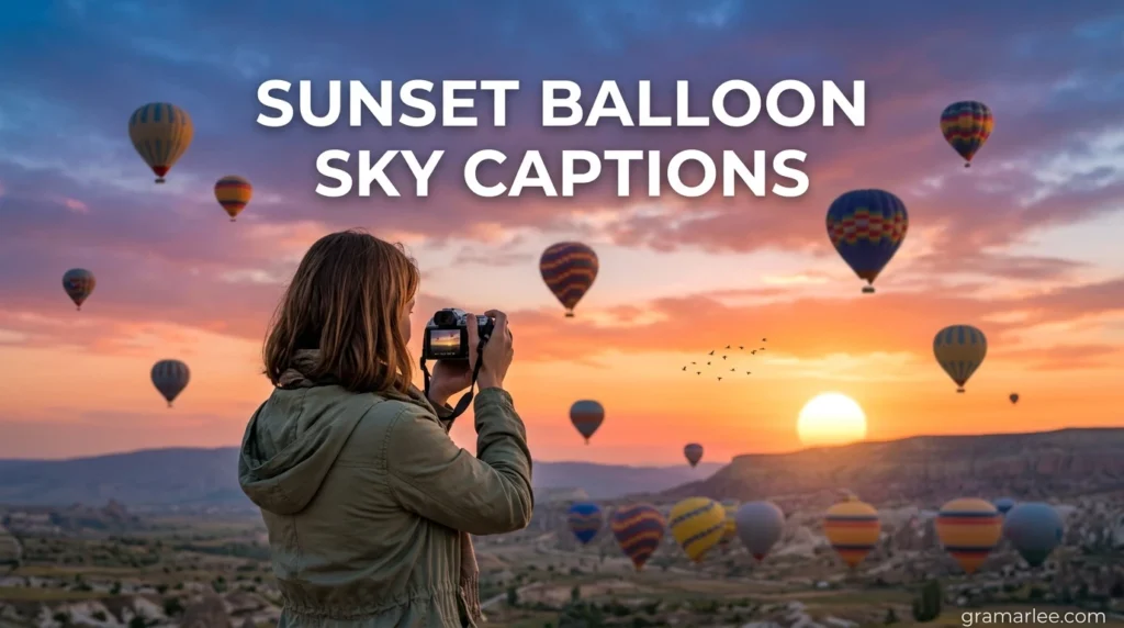 Sunset Balloon Sky Captions
