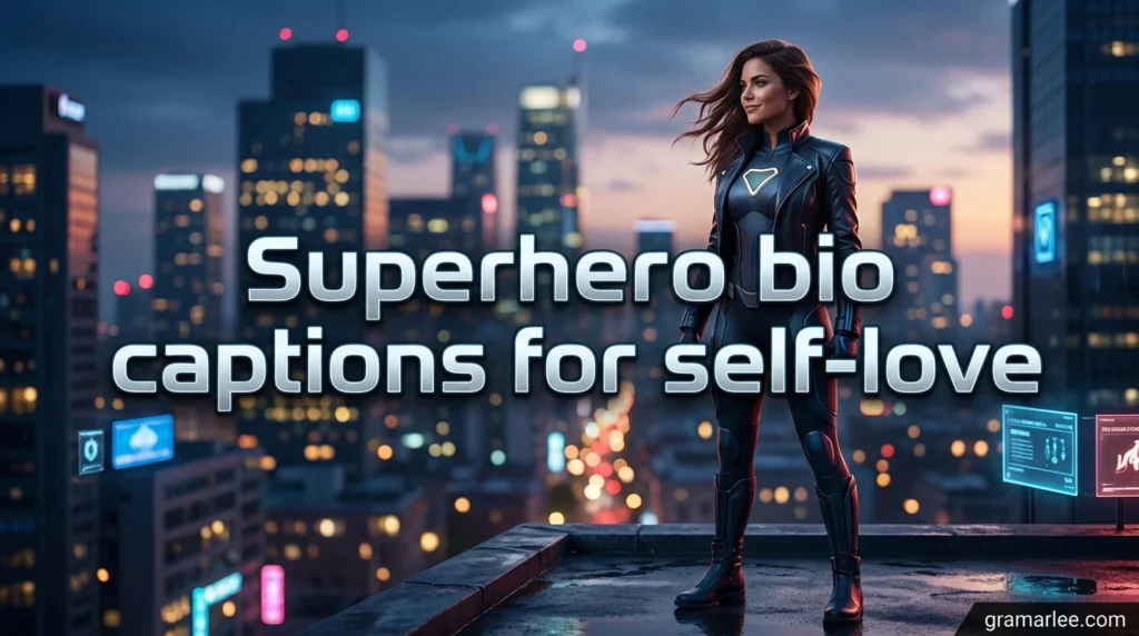 Superhero bio captions for self-love