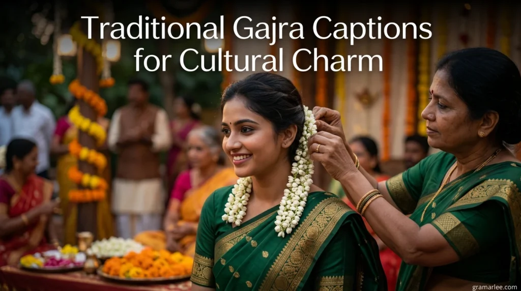 Traditional Gajra Captions for Cultural Charm
