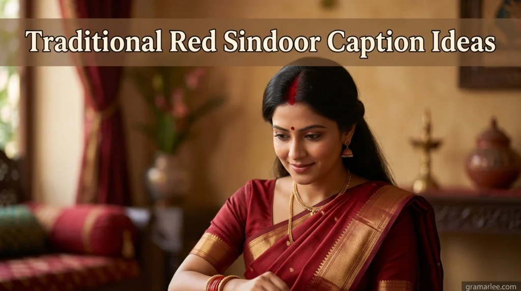 Traditional Red Sindoor Caption Ideas