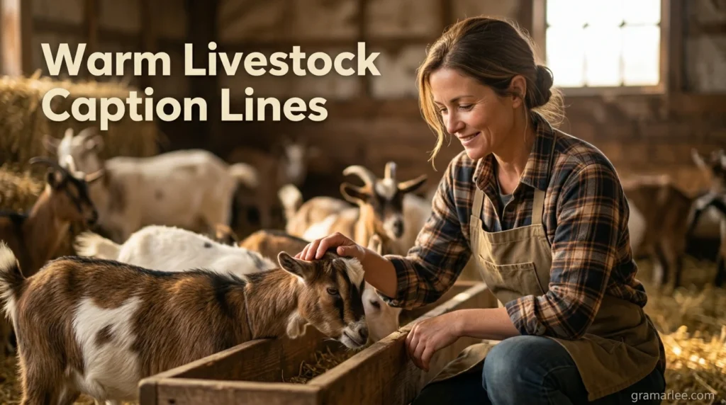 Warm Livestock Caption Lines