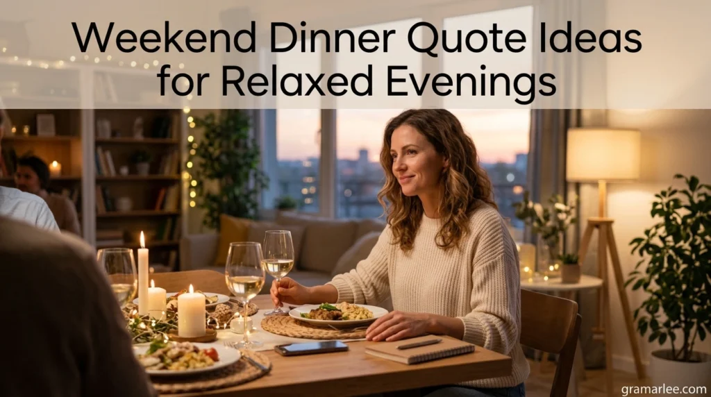 Weekend Dinner Quote Ideas for Relaxed Evenings