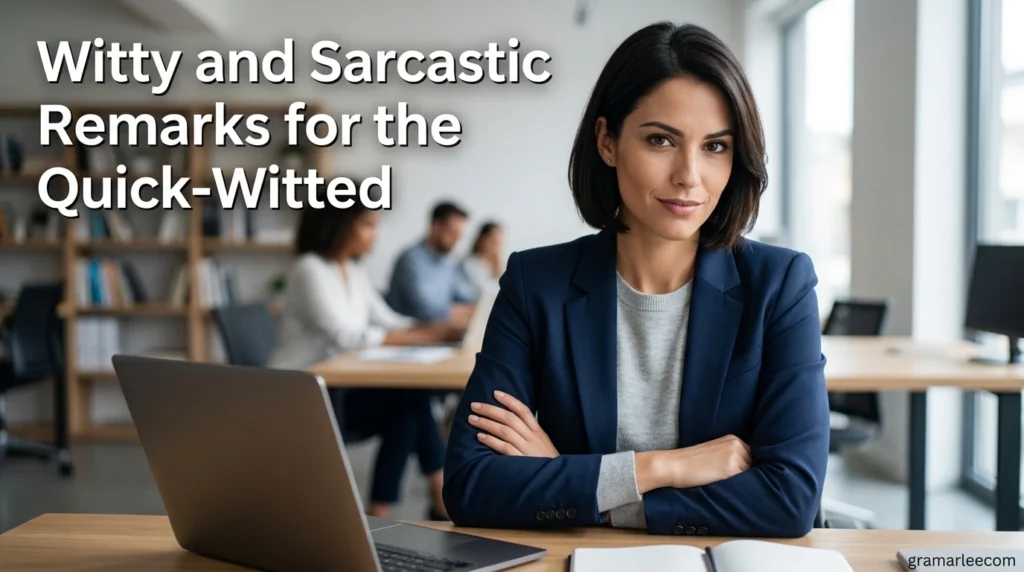 Witty and Sarcastic Remarks for the Quick-Witted